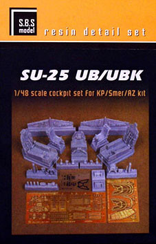 SBS model 48056 Su-25 UB/UBK - cockpit set (KP/SMER/AZ) 1/48