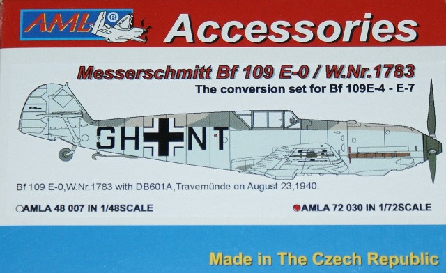 AML AMLA72030 Bf 109 E-0/W.Nr.1783 Conversion set + Декали 1/72