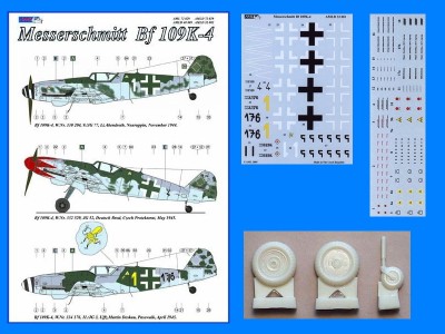 AML AMLD32002 Декали Bf-109K-4 Part II. (with resin wheels) 1/32