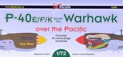 Dk Decals 72051 P-40E/F/K Warhawk over Pacific (18x camo) 1/72