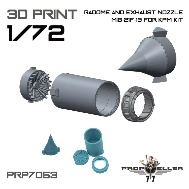 77 Propeller 77PRP-7053 MiG-21F-13 radome & exhaust nozzle (KPM) 1/72