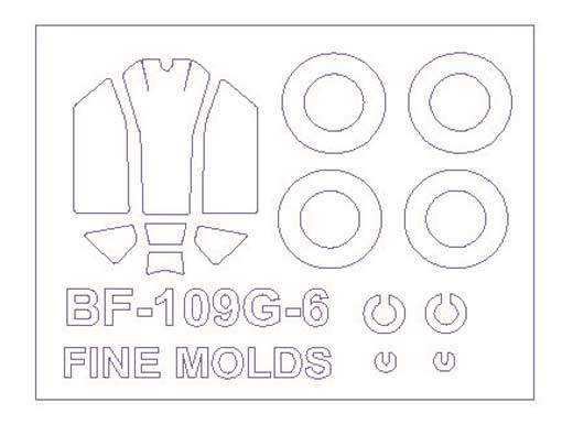 KV Models 72572 Bf-109 G-6/G-10/K-4 (FineMolds #FL11,#FL12,#FL14,#FL15) + маски на диски и колеса Fine Molds 1/72