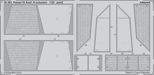 Eduard 36383 Panzer IV Ausf. H schurzen 1/35