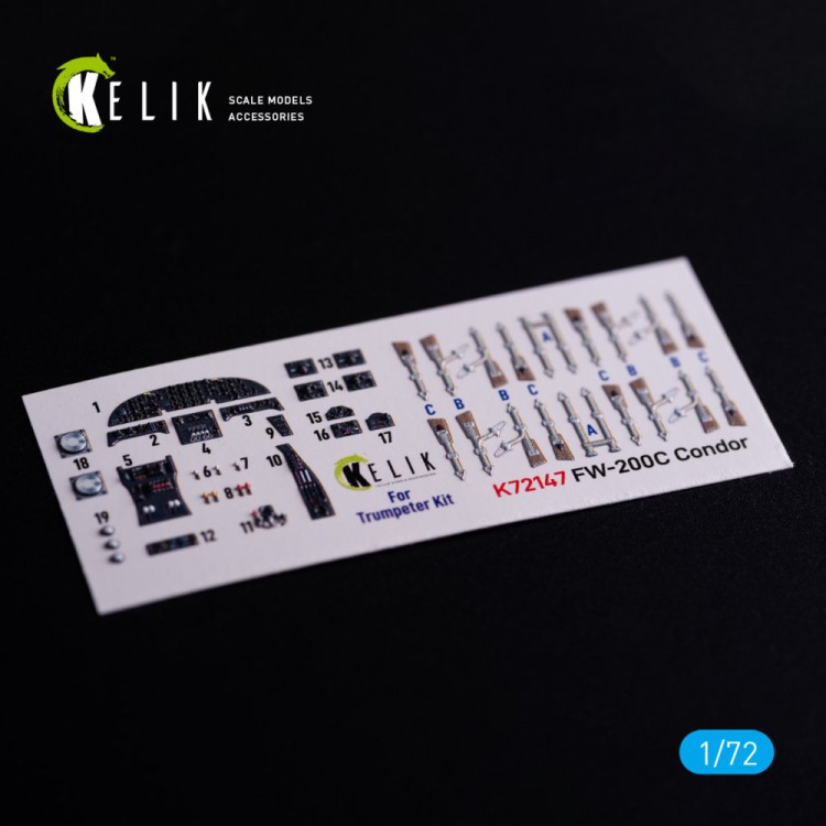 Reskit K72147 FW-200C Condor - interior 3D (TRUMP) 1/72