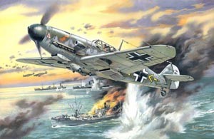 ICM 48104 Bf 109F-4/В, германский истребитель 1/48