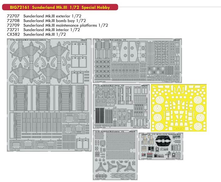 Eduard BIG72161 1/72 Sunderland Mk.III (SP.HOBBY)