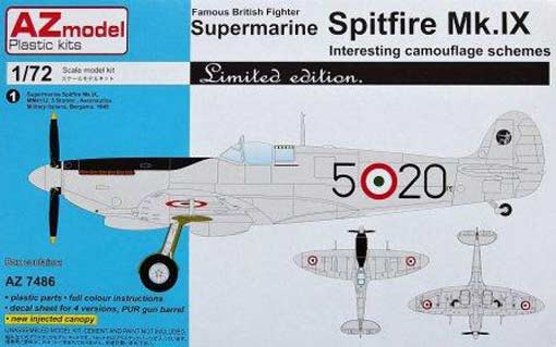 AZ Model 74086 Supermarine Spitfire Mk.IXc/e (4x camo) 1/72