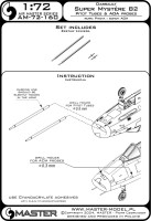 Master (Pl) 72160 Dassault S.Mystere B2 Pitot Tubes & AOA probe 1/72