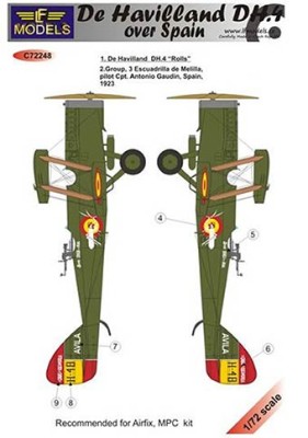 Lf Model C72248 Decals De Havilland DH.4 over Spain (AIRF) 1/72