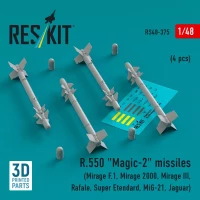 Reskit 48375 R.550 'Magic-2' missiles (4 pcs.) 1/48