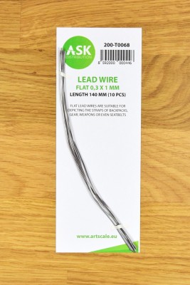 Art Scale 200-T0068 Lead Wire - Flat 0,3 x 1 x 140 mm (10 pcs) No Scale