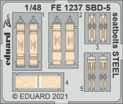 Eduard FE1237 SBD-5 seatbelts STEEL (REV) 1/48