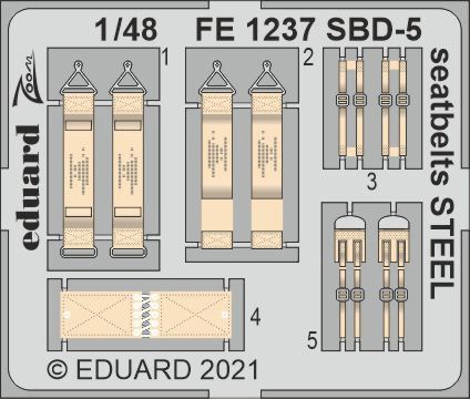 Eduard FE1237 SBD-5 seatbelts STEEL (REV) 1/48