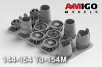 Amigo Models АМG 144-154 Двигатели Ту-154М  Д-30КУ, 3 шт 1/144