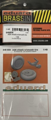 Eduard 648808 BRASSIN A6M wheels w/smooth tire (EDU) 1/48