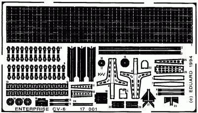 Eduard 17001 USS CV6 Enterprise TAM 1:700