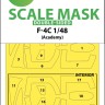 Art Scale 200-M48035 McDonnell F-4C Phantom canopy frame paint masks (inside and outside) 1/48