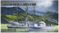 Aoshima 056578 Christian Radich & Schnellboot & U-boat 1/350