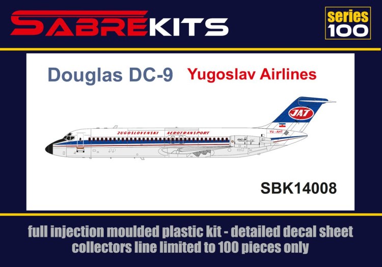 Sabre Kits SBK14008 Douglas DC-9-30 JAT ex-Fly, new decals 1/144