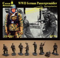 Caesar Miniatures H7714 German Panzergrenadiers Infantry (WWII) in (Winter Greatcoat Eastern Front) 1/72