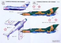 HAD 144048 Decal MiG-15/17/19/21/23 Hungar.Nat.Insignia 1/144