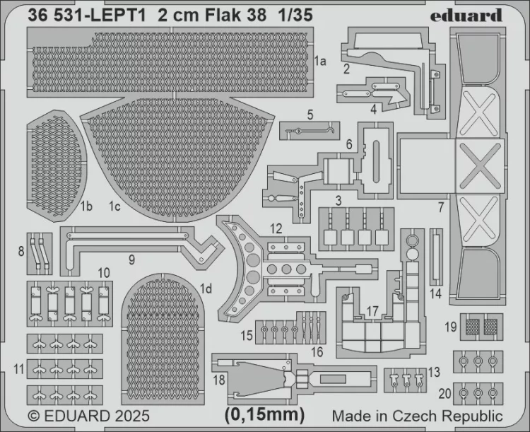 Eduard 36531 SET 2 cm Flak 38 (ICM) 1/35
