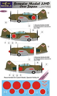 Lf Model C32100 Decals Brewster Model 339D over Japan 1/32