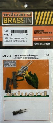Eduard 648712 BRASSIN SBD-5 twin machine gun (ACCUR.M./REV) 1/48