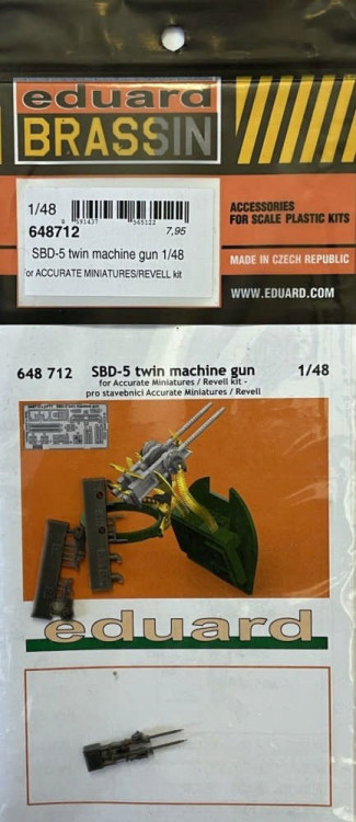 Eduard 648712 BRASSIN SBD-5 twin machine gun (ACCUR.M./REV) 1/48