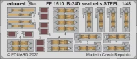 Eduard FE1510 B-24D seatbelts STEEL (HOBBYB) 1/48