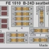 Eduard FE1510 B-24D seatbelts STEEL (HOBBYB) 1/48