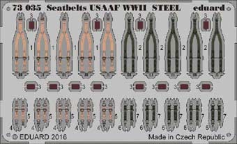 Eduard 73035 Seatbelts USAAF WWII STEEL 1/72