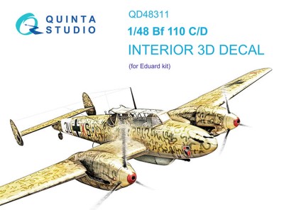 Quinta studio QD48311 Bf 110C/D (Eduard) 1/48