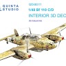 Quinta studio QD48311 Bf 110C/D (Eduard) 3D Декаль интерьера кабины 1/48