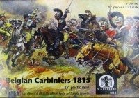 Waterloo 1815 WLAP100 Belgian Carabiniers 1815 6 horses - 6 cavalrymen (these are metal not plastic or resin) 1/72