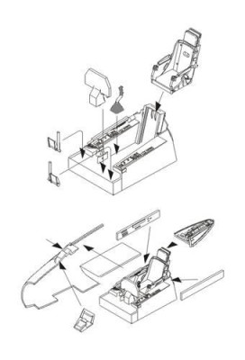 CMK 7273 F-86F Sabre – Interior set for Airfix kit 1/72