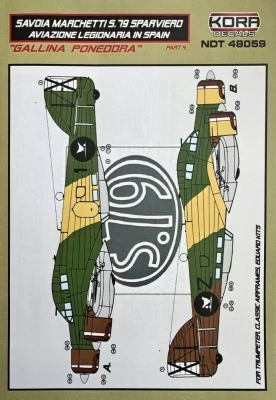 Kora Model NDT48059 Decals SM.79 Sparviero 'Gallina Ponedora' 1/48