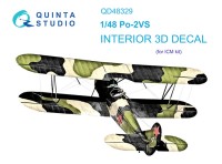 Quinta Studio QD48329 По-2ВС (ICM) 3D Декаль интерьера кабины 1/48