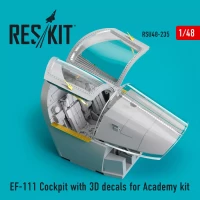 Reskit U48235 EF-111 Cockpit w/ 3D (ACAD) 1/48
