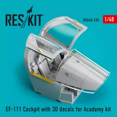 Reskit U48235 EF-111 Cockpit w/ 3D (ACAD) 1/48