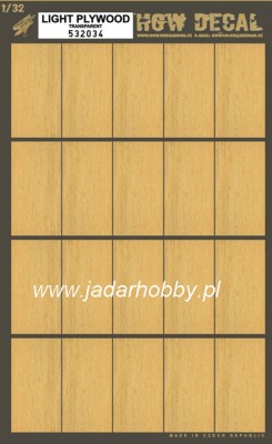 HGW 532034 Light Plywood Transparent декаль 1/32