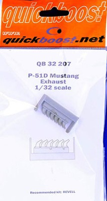 Quiсkboost QB32 207 P-51D Mustang exhaust (REV) 1/32