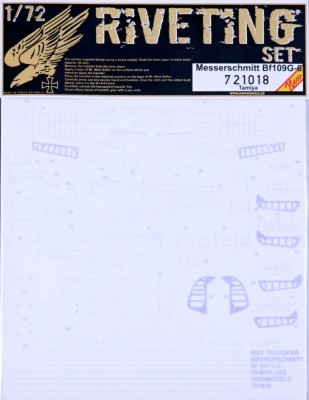 Hgw 721018 Messerschmitt Bf 109G-6 RIVETING SET (TAM) 1:72