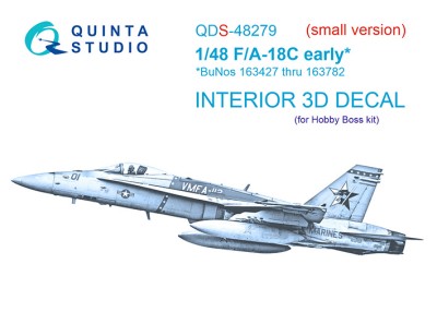 Quinta studio QDS-48279 F/A-18C early (HobbyBoss)(Малая версия) 1/48