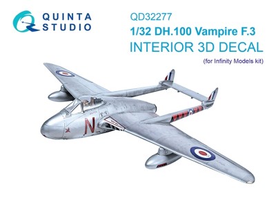 Quinta studio QD32277 DH.100 Vampire F.3 (Infinity Models) 1/32