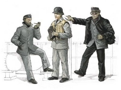 CMK F72159 German crew for AA-gun 3,7 for Revell Schnellboot S-100 (3 fig.) 1/72