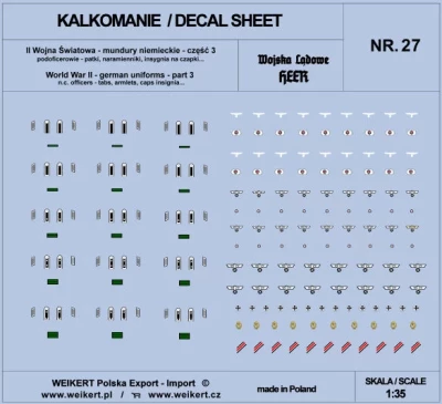 Weikert Decals 227 German Uniforms WWII - HEER (part 3) 1/35