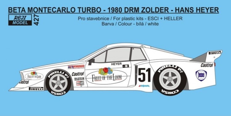 Reji Model JM427 Lancia Beta Montecarlo Turbo 1980 DRM Champ. 1/24