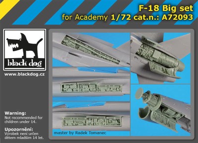 Black Dog A72093 F-18 Big set (ACAD) 1/72