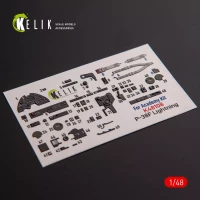 Reskit K48108 P-38F 'Lightning' - interior 3D decal (ACAD) 1/48